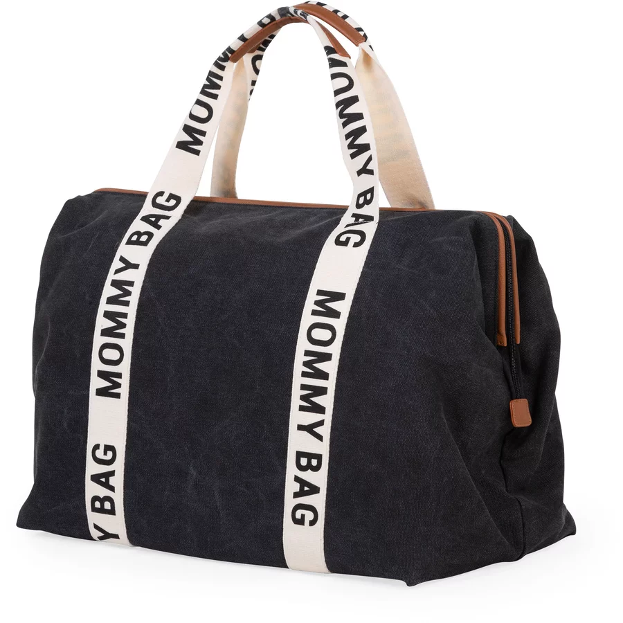 CHILDHOME Mommy Bag Signatur Canvas schwarz