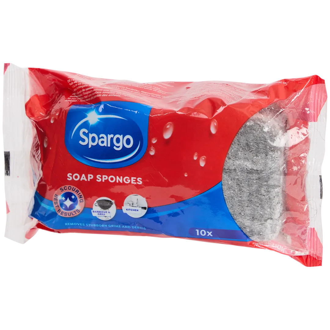 Éponges en laine d'acier savonneuses Spargo