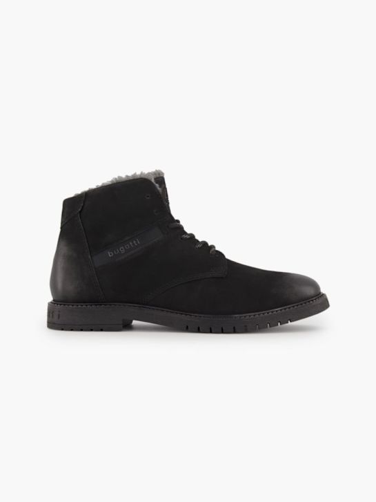 bugatti Schnür-Stiefelette Schwarz