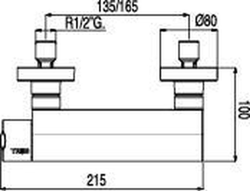 Tres - Lex - Douchekraan - Chroom - Messing - Thermostatisch