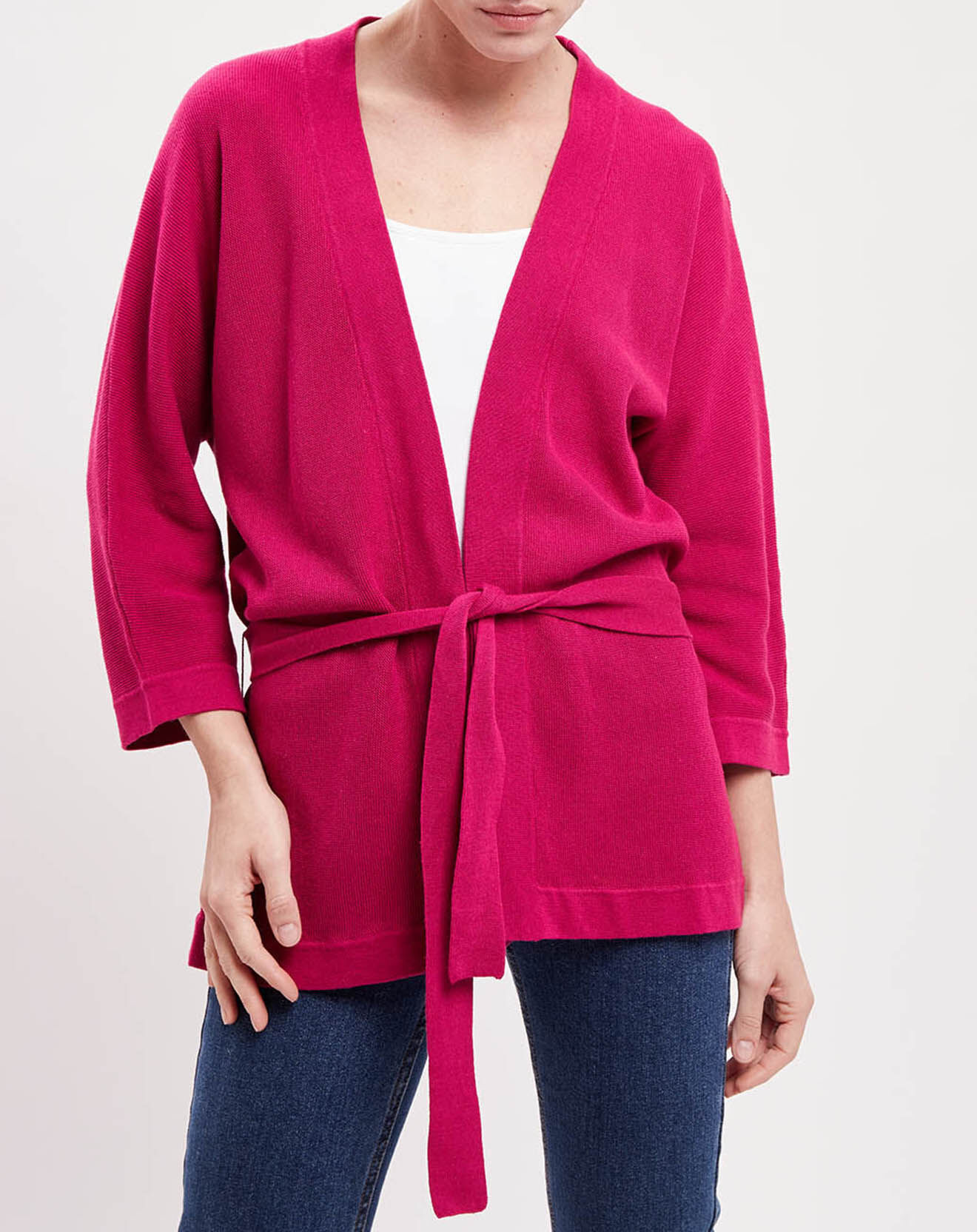 Harris Wilson Gilet en Lin & Coton Oraito hortensia