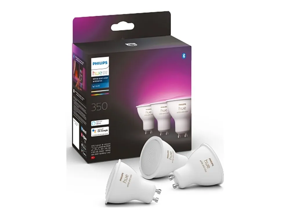 Philips Hue White and Color Ambiance - GU10 pærer - 3-pak