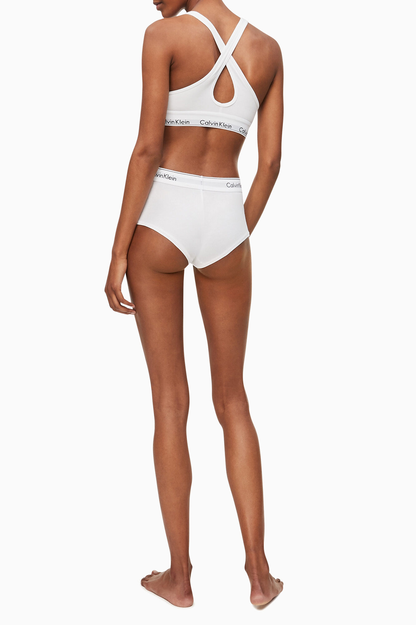 Top Calvin Klein de algodão moldado com cós elástico