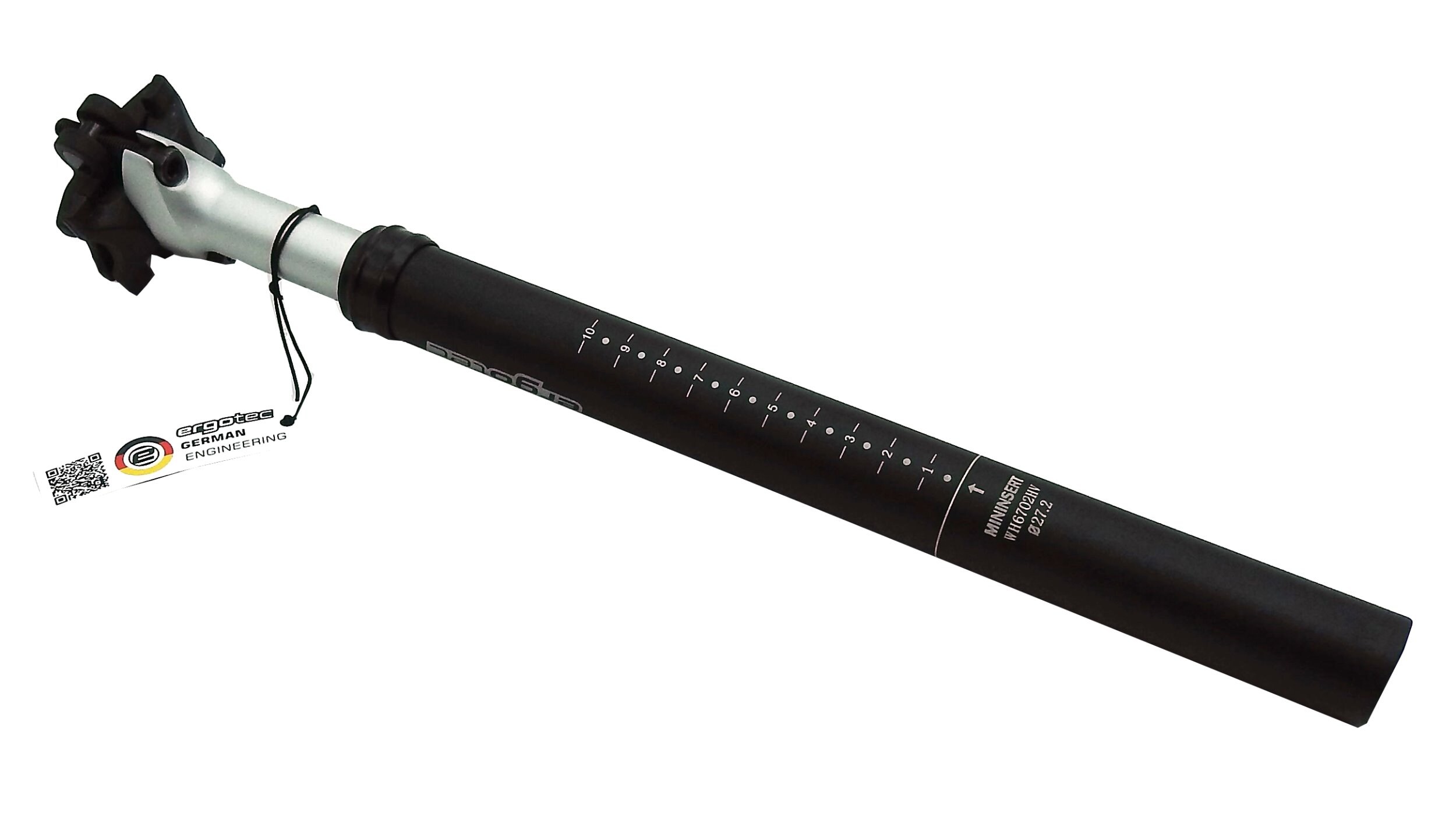ERGOTEC Federsattelstütze SP-7.0 Ø 31,6 schwarz/silber