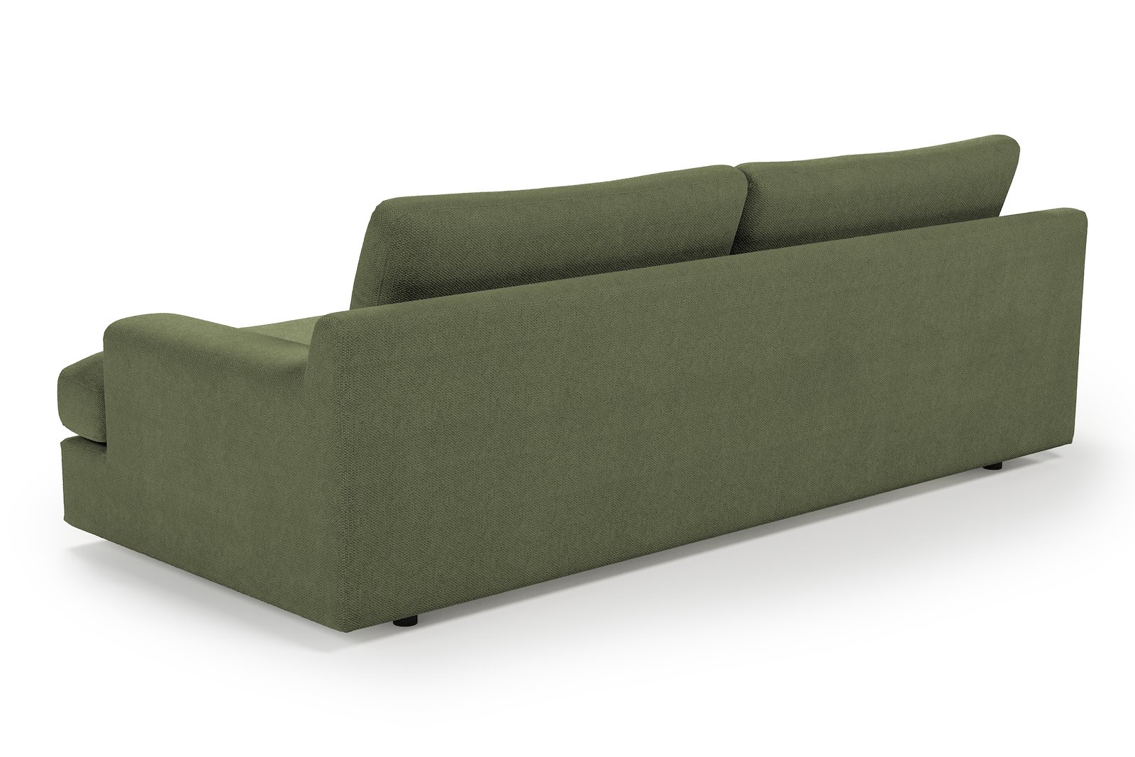 Roma 3-seter XL Tekstil Mito 55 Pale Green med sorte ben