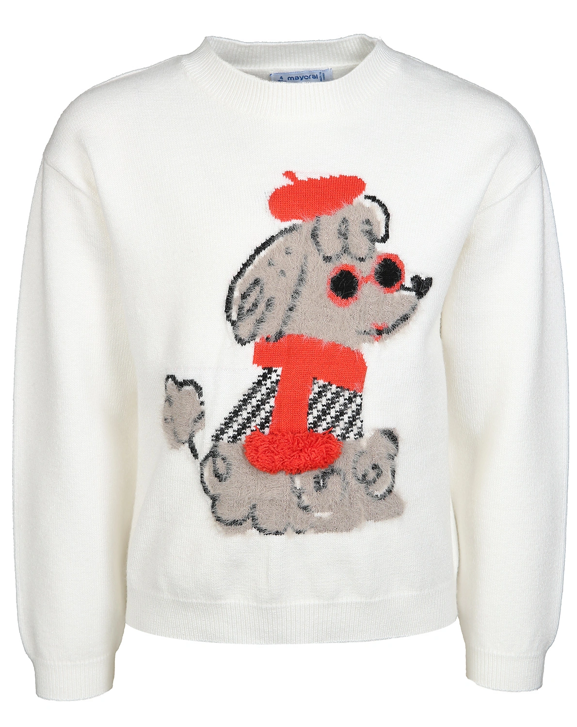 Strickpullover FRENCH POODLE in weiß