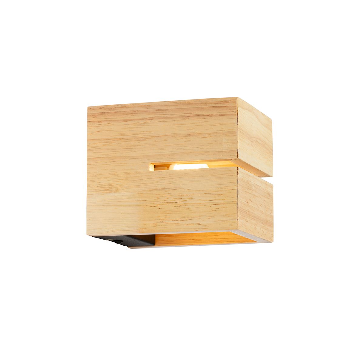 Landelijke wandlamp eiken hout 9,7 cm - Transfer Groove