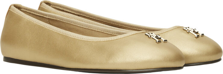 Tommy Hilfiger GOLD LEATHER BALLERINA Gold