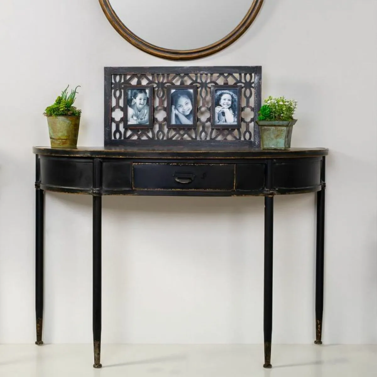 Alexandra House Living Meuble Entrée Noir