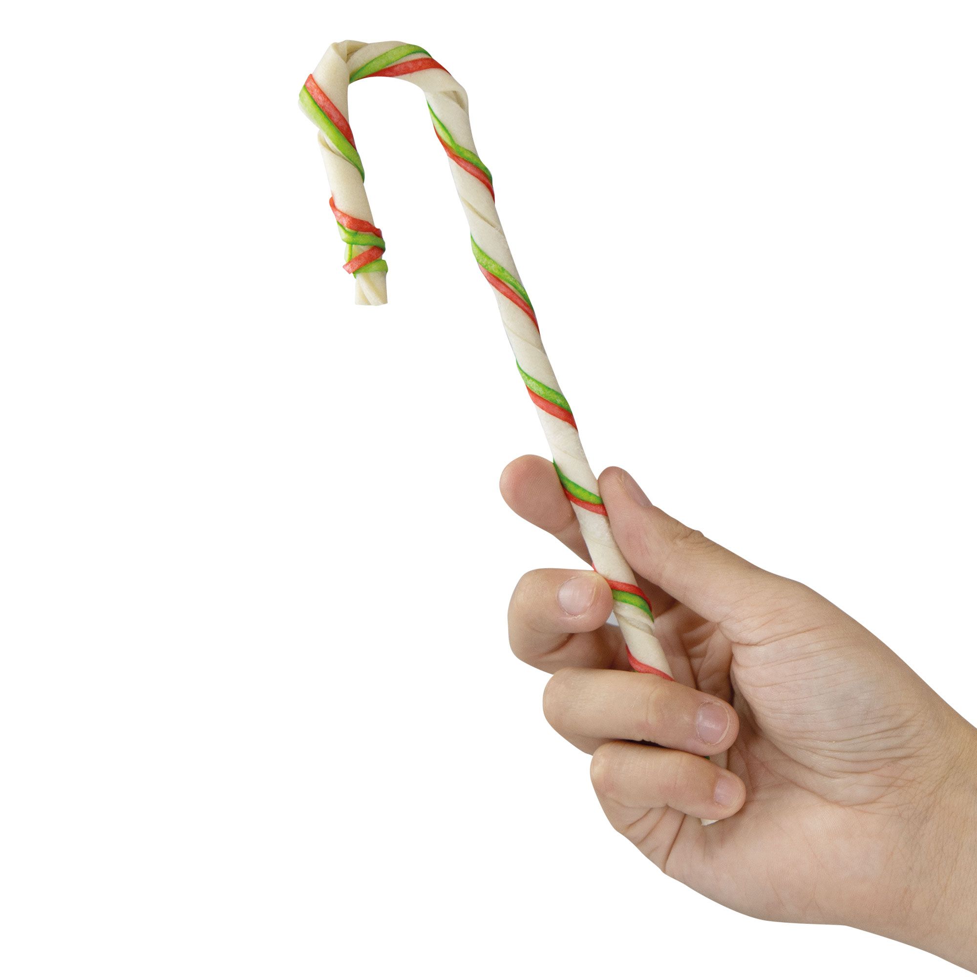 Schecker Kauanack - Rinderhaut Weihnachtsstangen