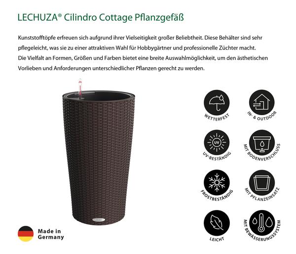 LECHUZA® Cilindro Cottage Pflanzgefäß, rund