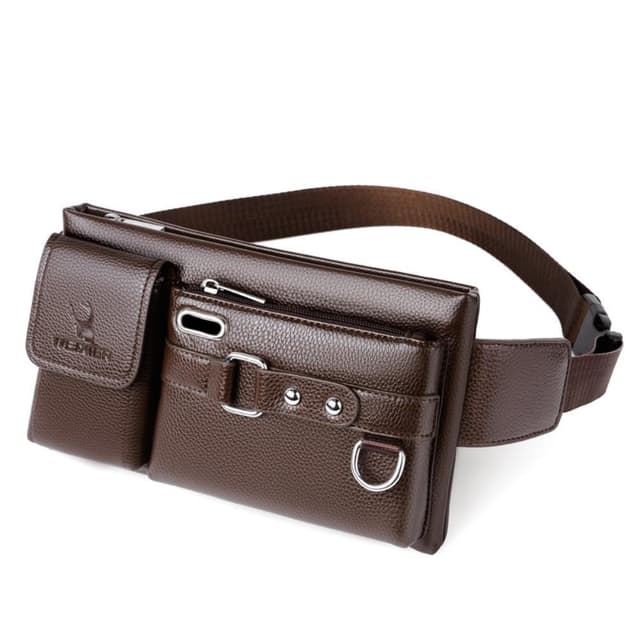 Crossbody Brysttaske Talje Fanny Pack med Hul til Hovedtelefoner