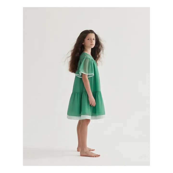 The Middle Daughter Robe Mousseline de Coton | Vert