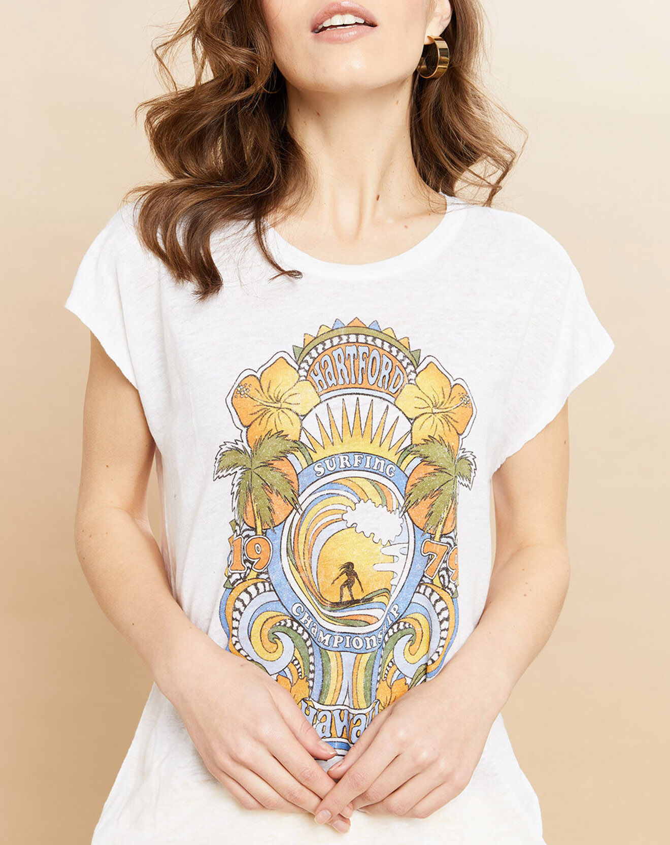 Hartford T-Shirt 100% Lin Teora blanc