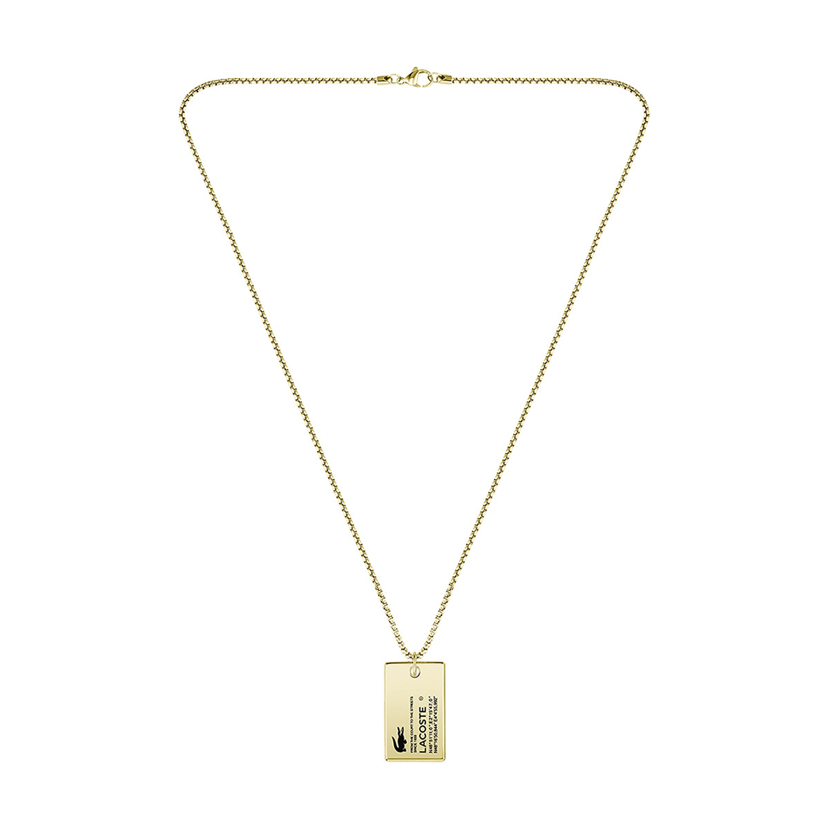Collier LACOSTE acier doré