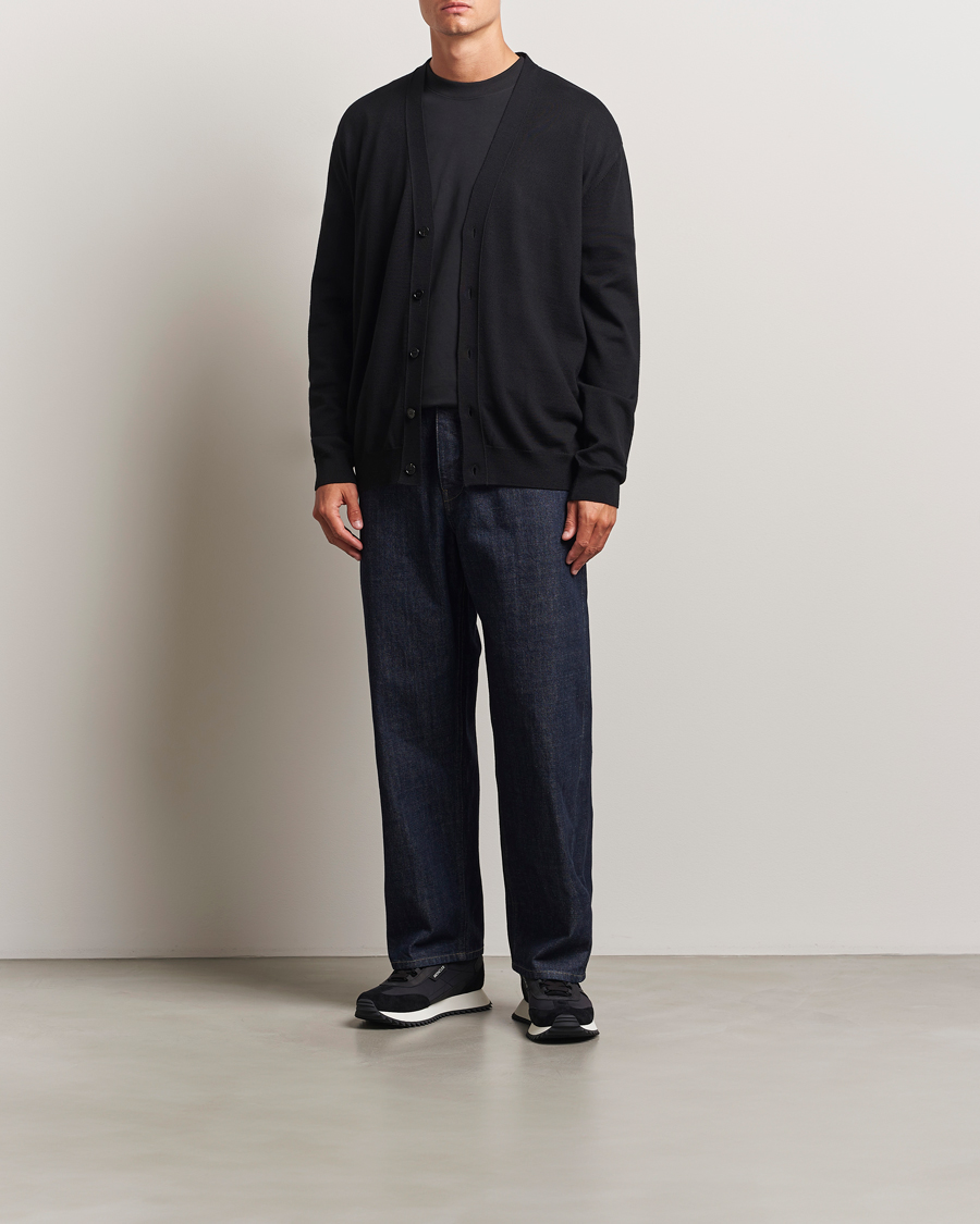 Jil Sander Superfine Merino Cardigan Black
