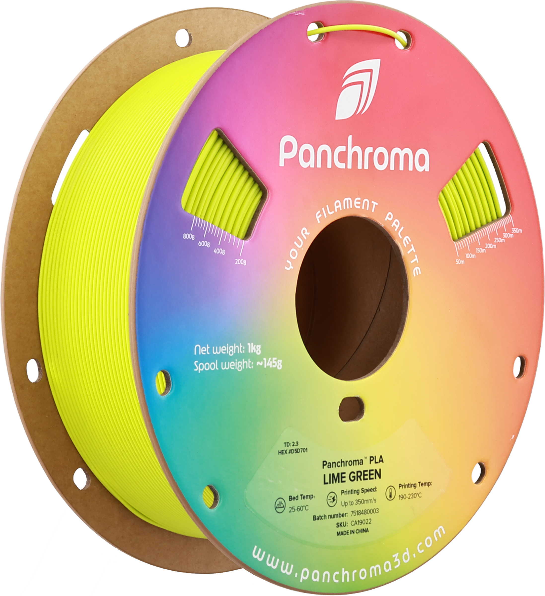 Polymaker  Panchroma™ PLA Lime Green, 1,75 mm / 1000 g    High-Speed Filament in Lime Green