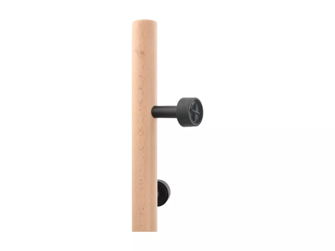 Porte-manteau noir 177 cm fer enduit de poudre