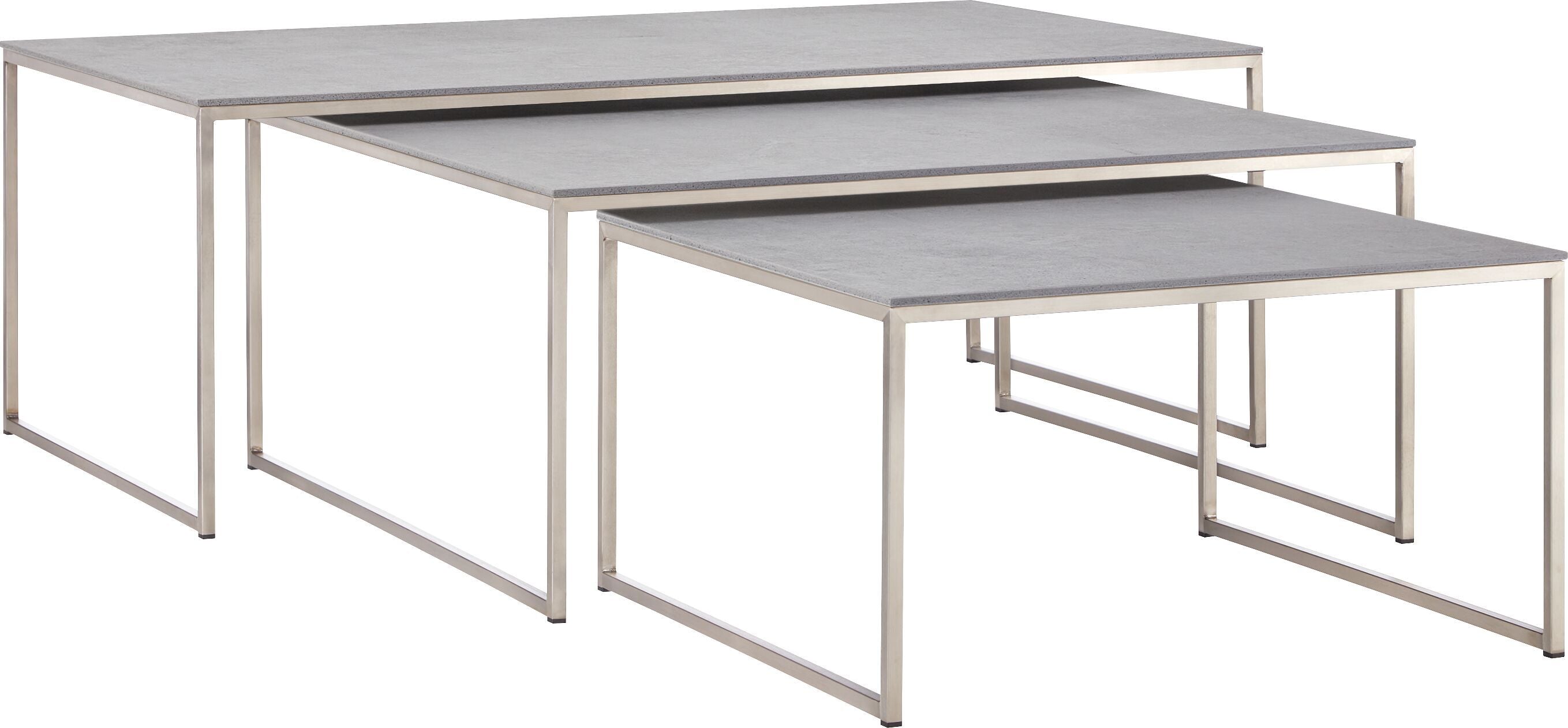AVEA Salontisch - Kreta / Edelstahl / B: 120.0 cm x T: 70.0 cm x H: 43.8 cm