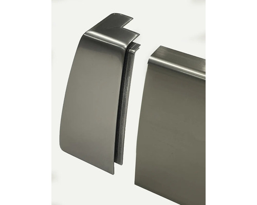 Pertura binnenhoek voor Pertura Pontos glazen balustrades, zilver