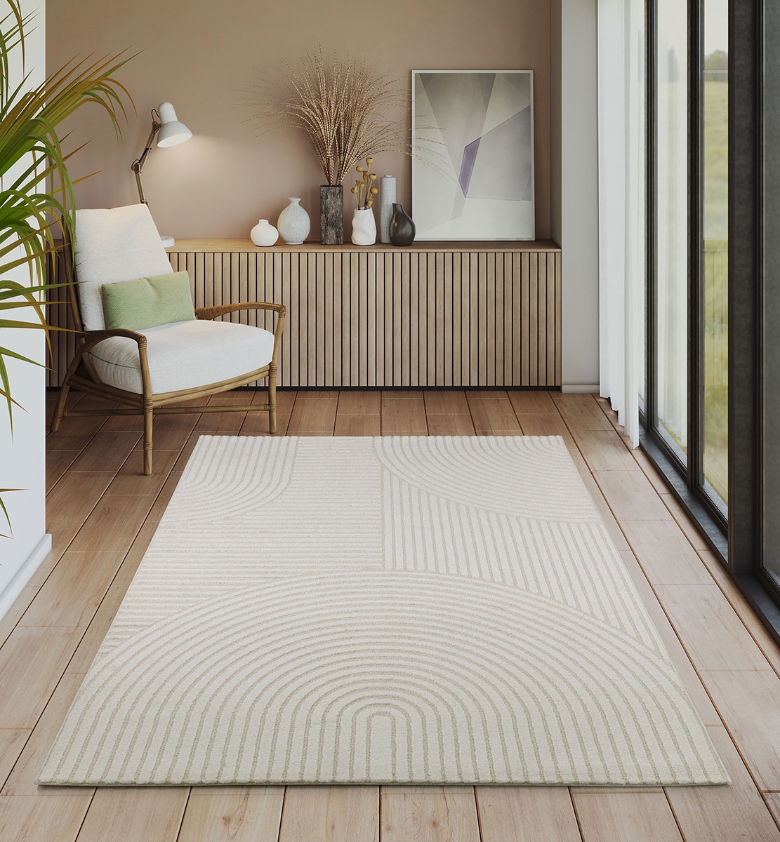 the carpet Teppich »Everest« rechteckig 14 mm Höhe moderner Wohnzimmer Teppich hohe Flordichte