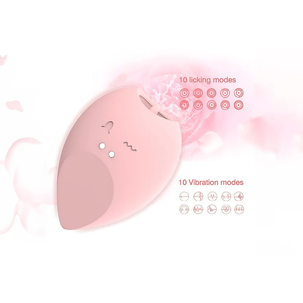 Intimia Licking Tear Drop Vibrator Rosa - 1 stk.