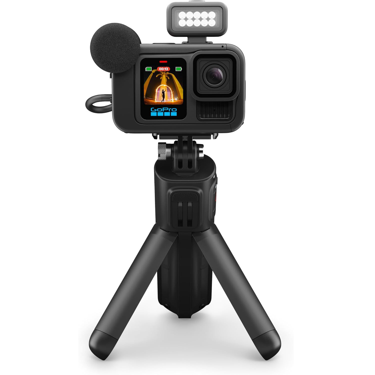 GoPro HERO13 Black Creator Edition – enthält HERO13 Black, Volta (Batteriegriff, Stativ, Fernbedienung), Media Mod, Light Mod, Enduro-Akku, magnetische Verriegelungshalterung und Tragetasche