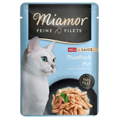 Miamor Katzenfutter Feine Filets Skipjack Thunfisch in Sauce 24x100g