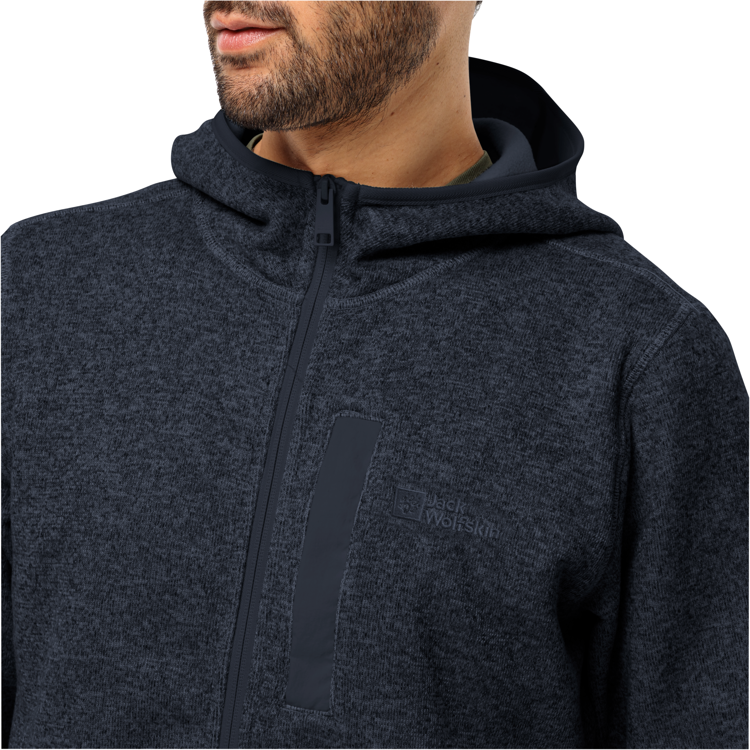 Jack Wolfskin Fleecejacke »TANNENSPUR HOODED JKT M« mit Kapuze Wärmend, winddicht, Übergangsjacke