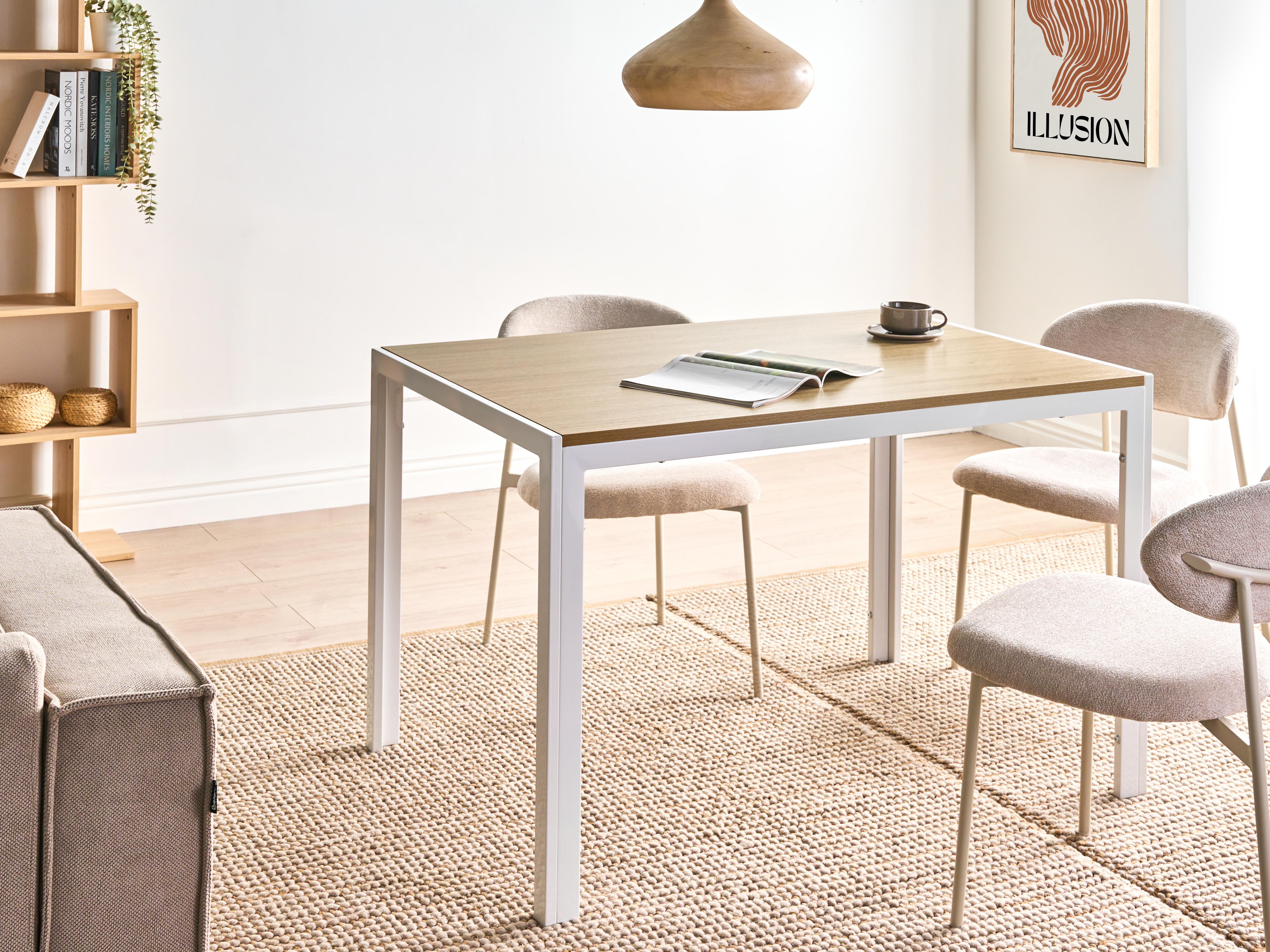 Eettafel MANN Bruin/wit 80 cm 120 cm