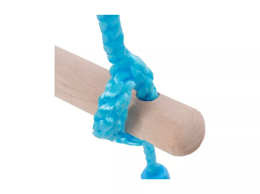 3 en 1 portique de balançoire avec Nid d'Oiseau, échelle d'escalade & filet d'escalade pour enfants de 3 à 8 ans, Bleu