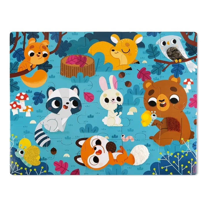 Janod Puzzle tactile Les Animaux de la Forêt - 20 pièces