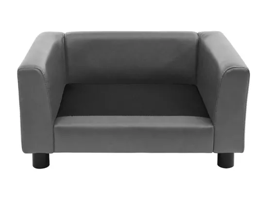 Canapé pour chien Gris 60x43x30 cm Peluche et similicuir