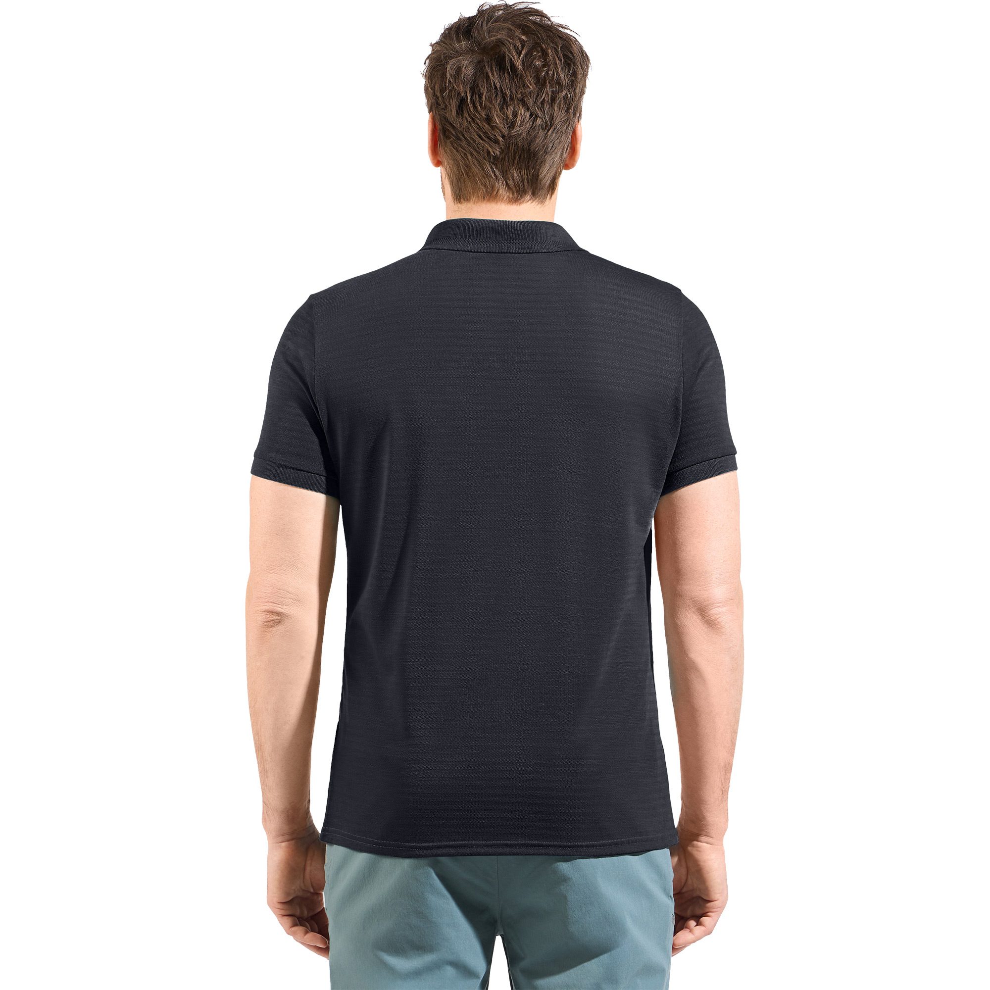 Odlo Ascent Natural Poloshirt Herren schwarz