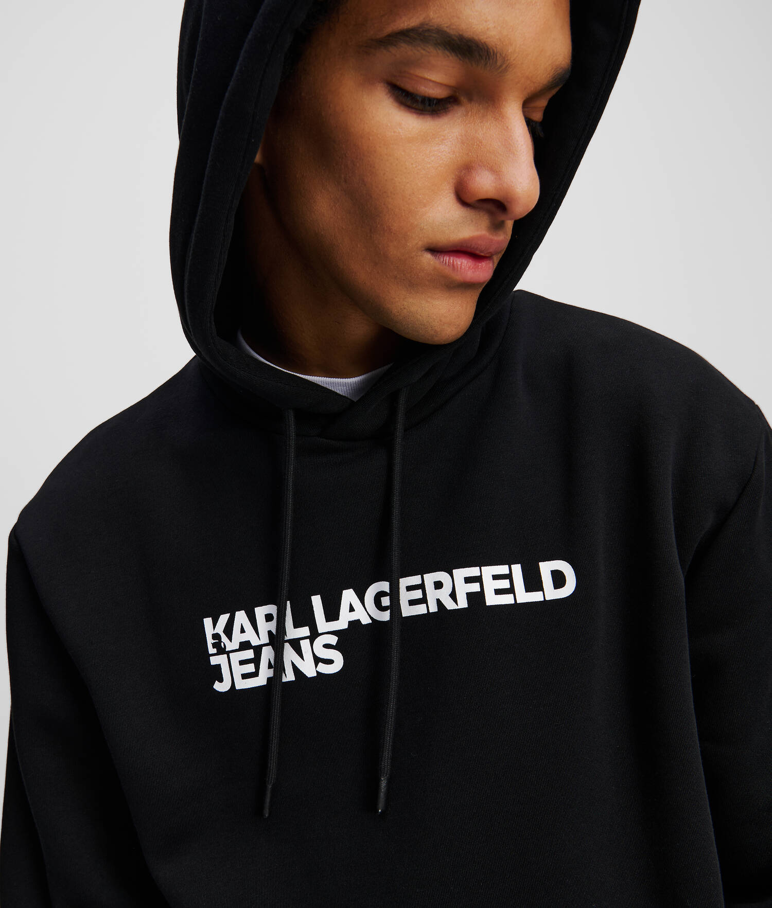 SWEAT À CAPUCHE AVEC LOGO KLJ - Noir