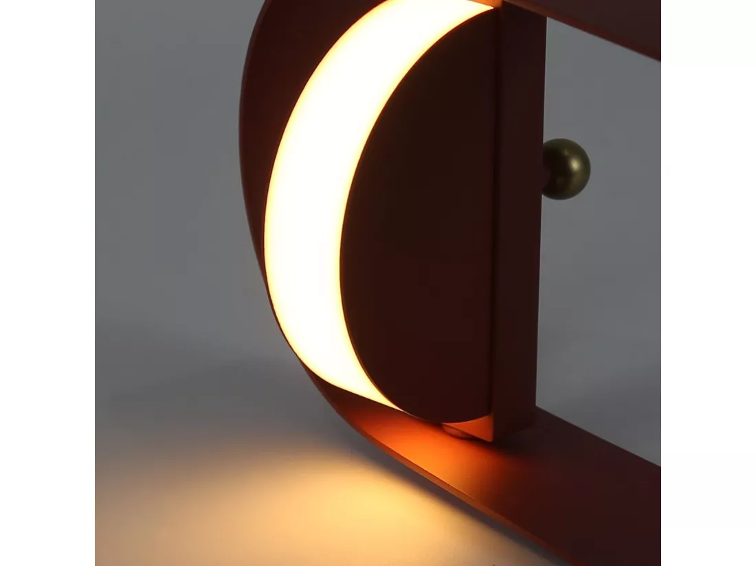 NETTLIFE Lampe de table LED Lampe de chevet Sans fil - Portable Veilleuse Luminosité Réglable 26CM，rose