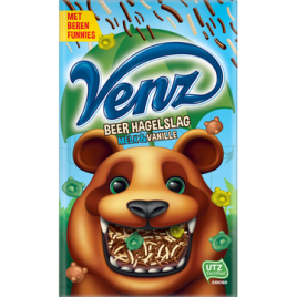 Venz Rimboe Beer Hagelslag Melke en Vanillesmaak (380 gram)