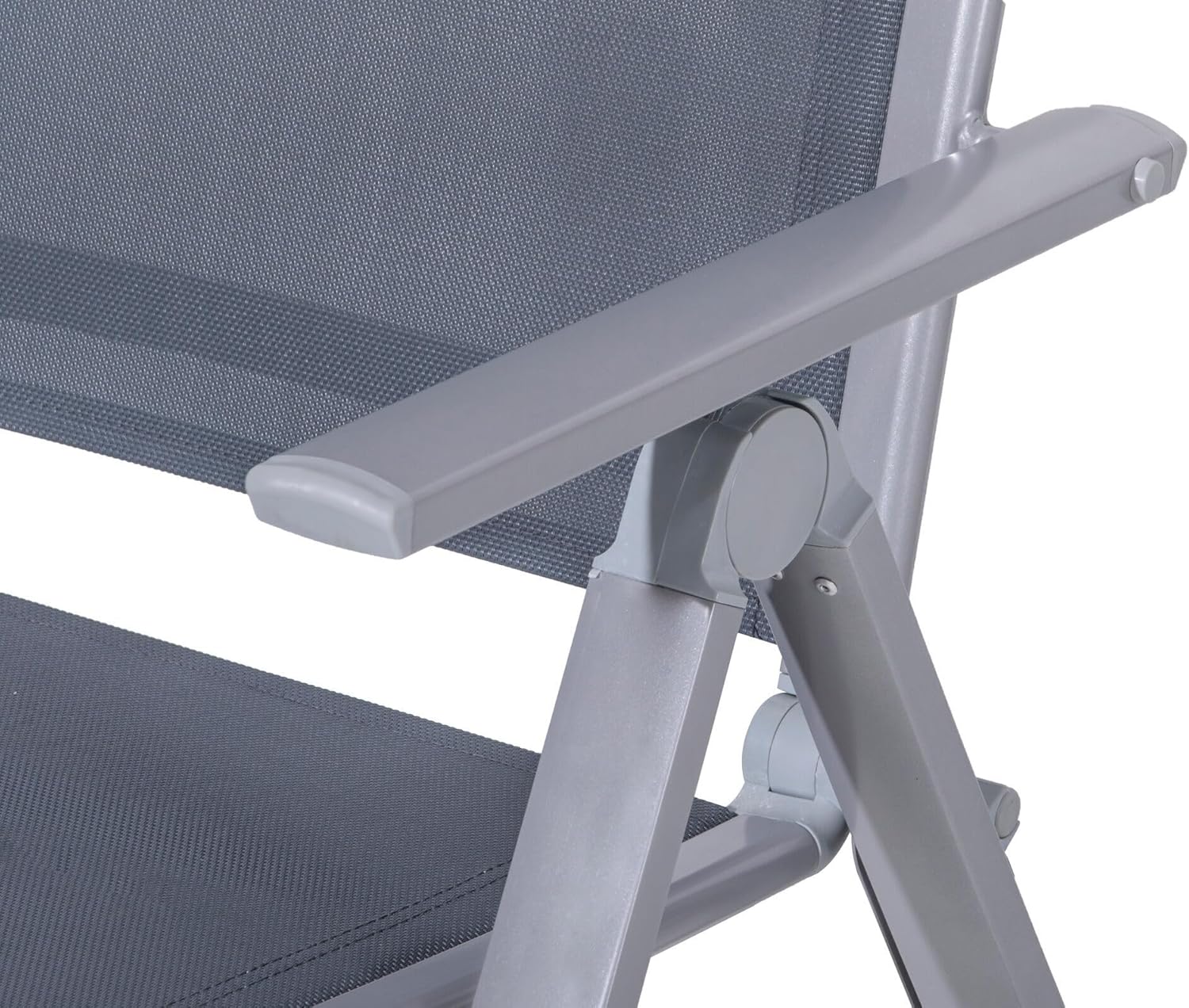 OUTFLEXX Klappstuhl, Silber/anthrazit, Alu/Textilene, 70x58x106cm