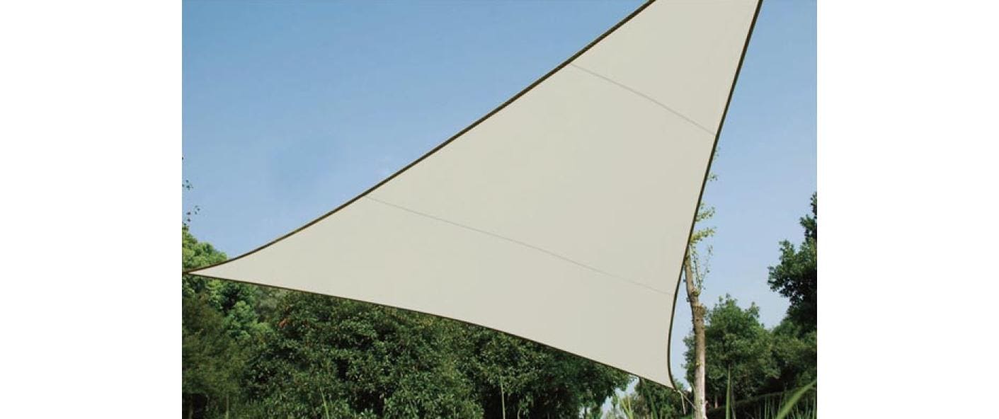 Sonnensegel 360 cm, DreieckDreieck 3.6 x 3.6 x 3.6 m, creme
