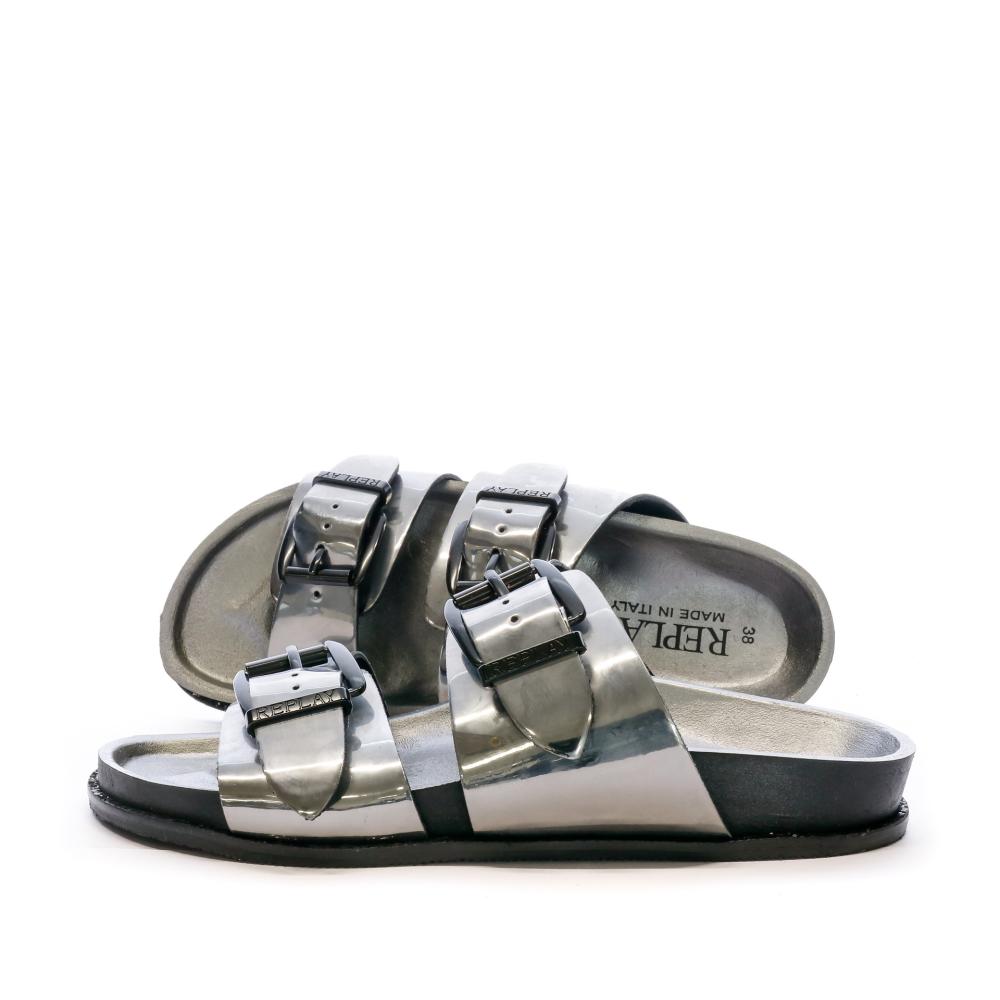 Replay Sandales Noir/Argent Femme Replay Juliet Shiny