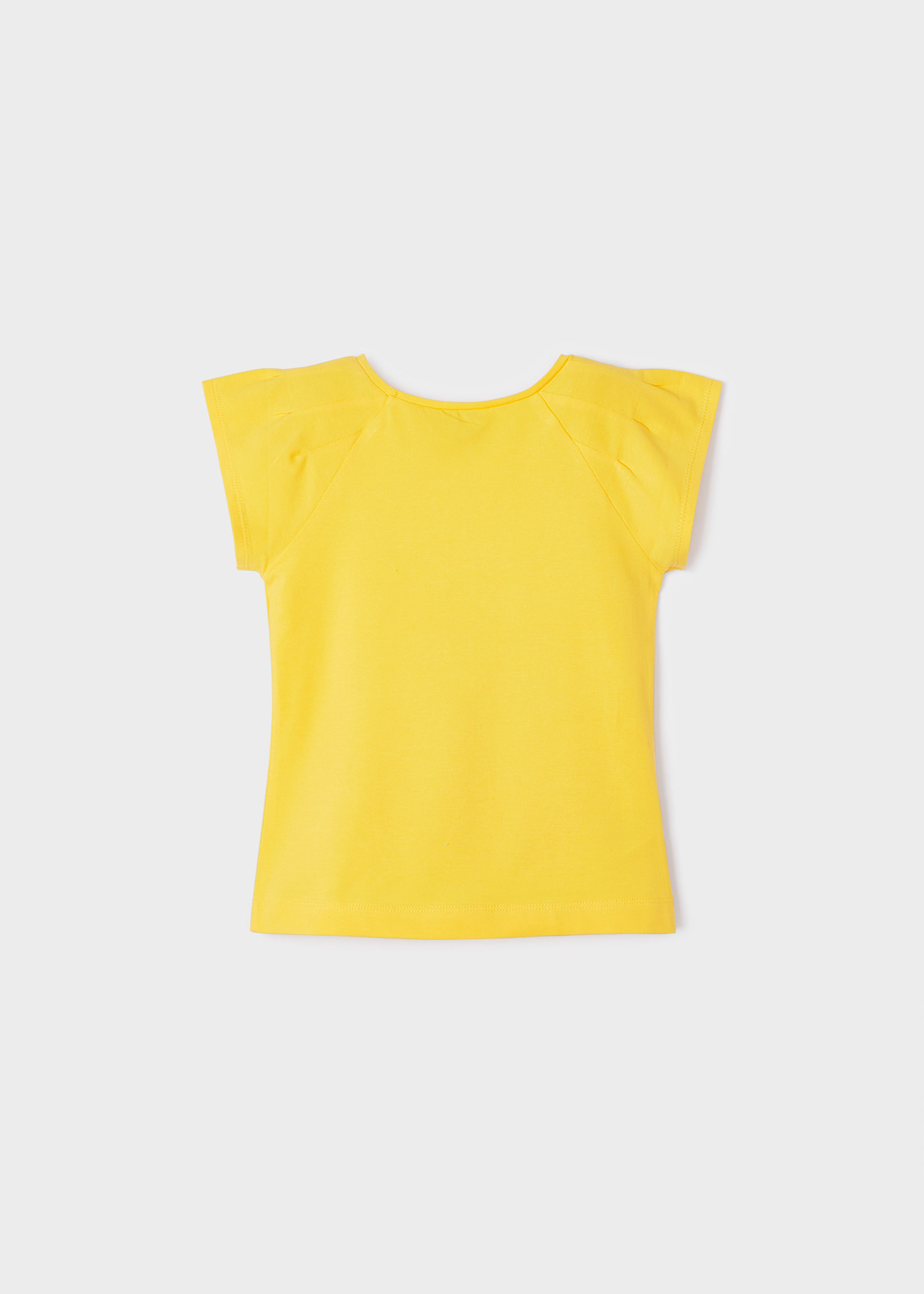 Camiseta de algodão de manga curta com estampa para meninas