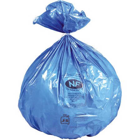 Sac poubelle 50 litres NF bleu - 50 sacs