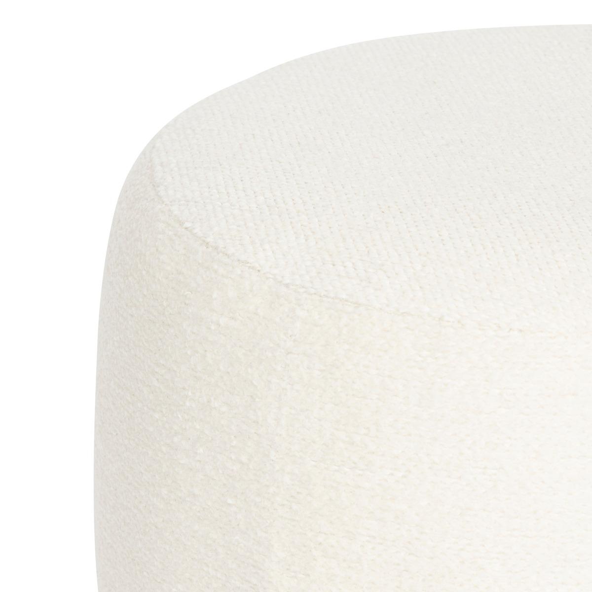 POUF BOUCLETTE AMEA BLANC D.39CM