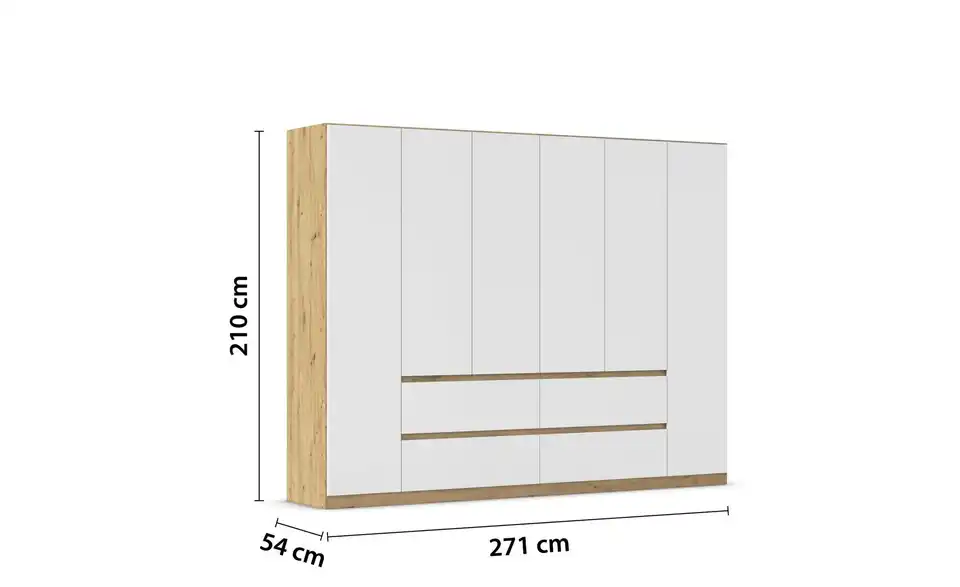 Drehtürenschrank Mainz 271 cm 6 Stück