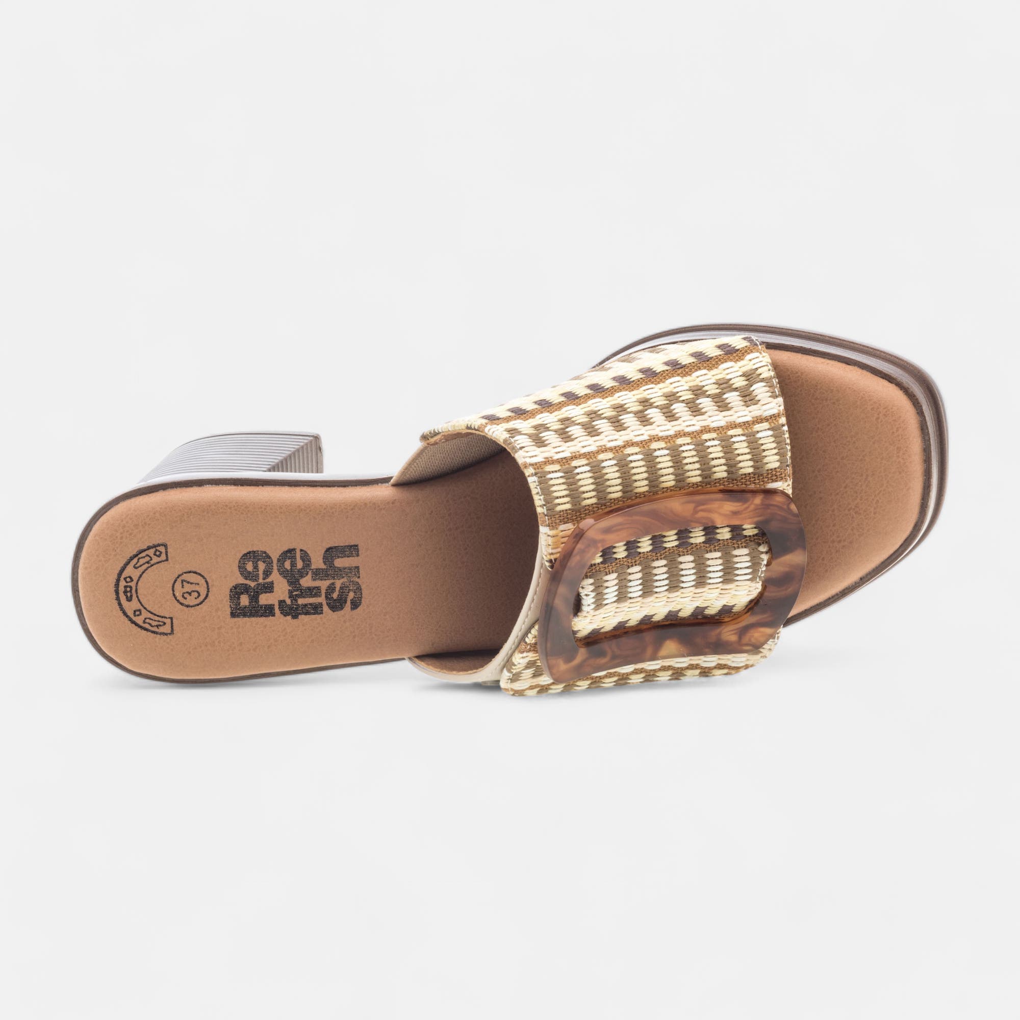 Mules à talon Femme beige