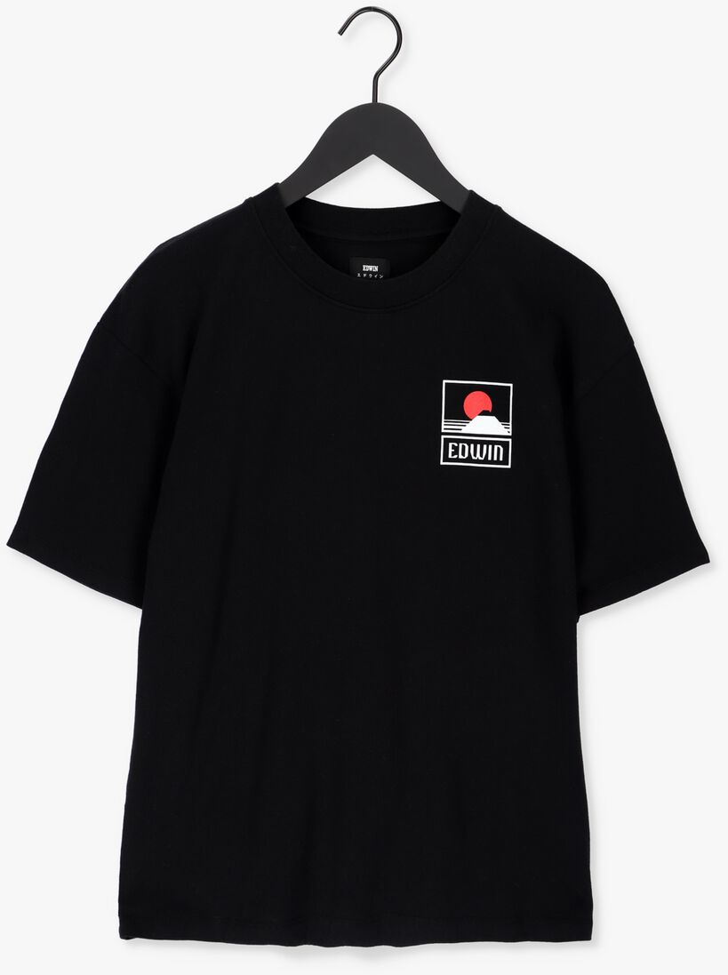 EDWIN zwarte edwin t-shirt sunset on mt. fuij ts
