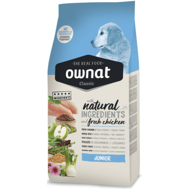 Croquettes Ownat Classic Junior pour chiot