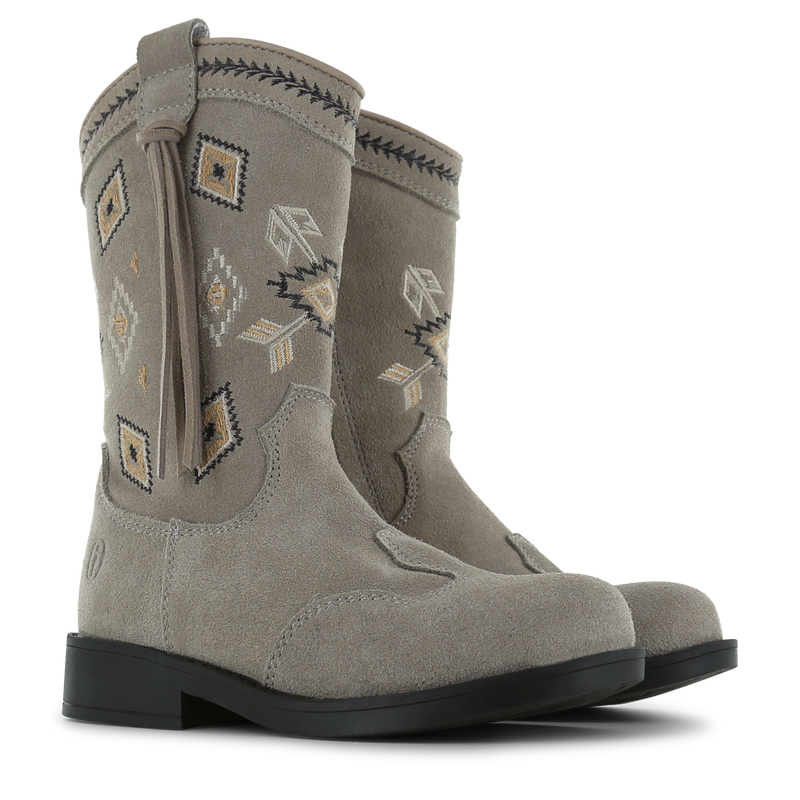 Shoesme taupe westernstiefel mit teddy futter