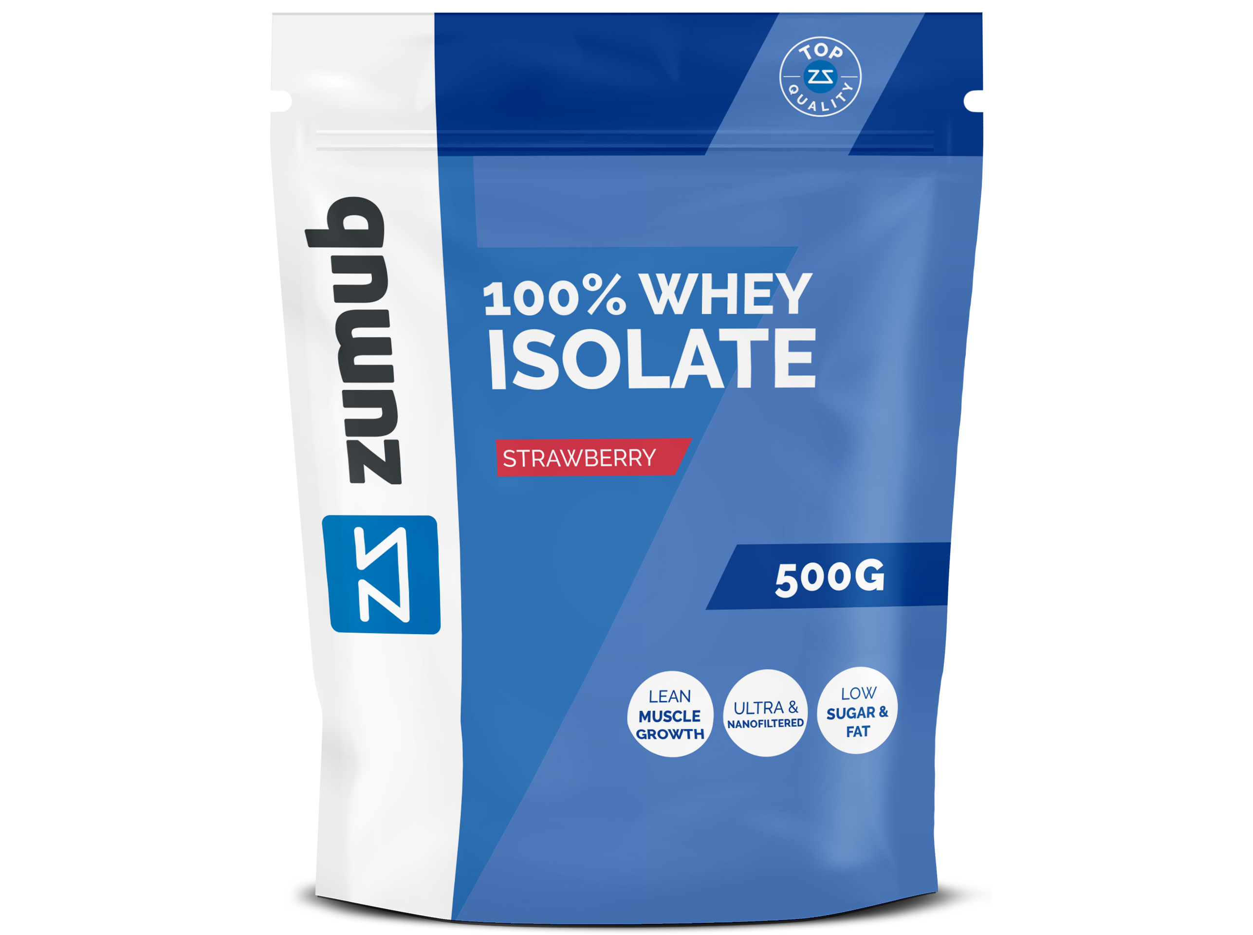 PROTEINA WHEY ZUMUB 100% ISOLADA MORANGO 500G