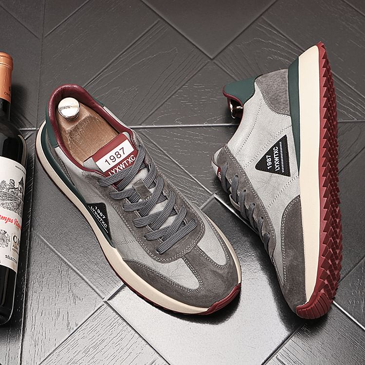 Mr Ozera - Nummering Color Block Platform Sneakers